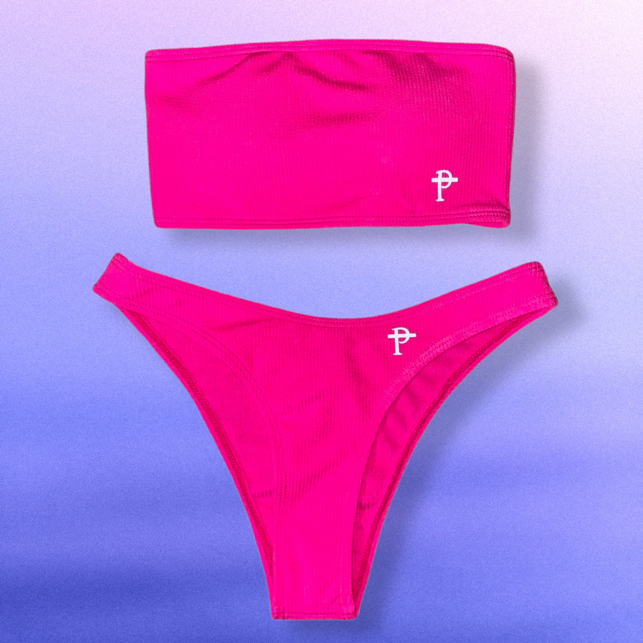 Pink Bandeau Bikini